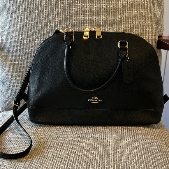 Coach F57524 Black Leather Satchel Bag - Picture 9 of 17
